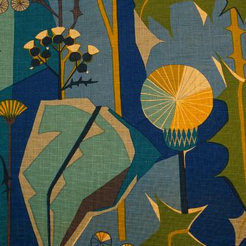DAGMAR LODÉN, CURTAINS, 2 pieces, "Tistlar", ca 243 x 127 cm each.