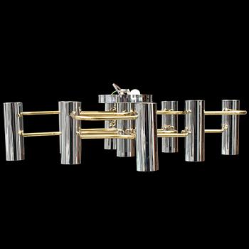 An eight-light ceiling light, second half of the 20th century.