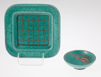 SKÅLAR, 2 st, stengods, "Argenta", Wilhelm Kåge, Gustavsberg.