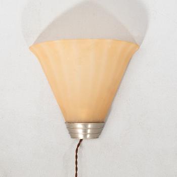 Edward Hald, wall lamp, Orrefors, 1930s.