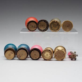 A group of 10 mandarin insignia, late Qing dynasty.