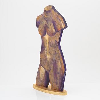 Michael Qvarsebo, skulptur, bemålat trä, signerad.