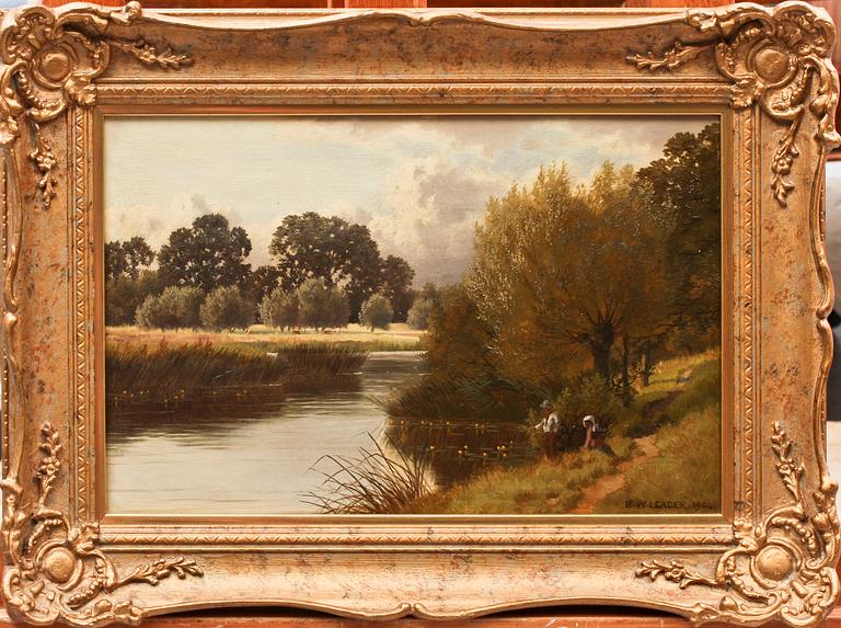 BENJAMIN WILLIAM LEADER, olja på duk, sign och dat 1904.
