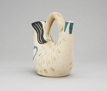 A Pablo Picasso 'Figure de proue' faience pitcher, Madoura, Vallauris, France 1952.