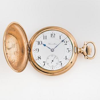 HAMILTON, pocket watch, 51,5 mm, hunting case,