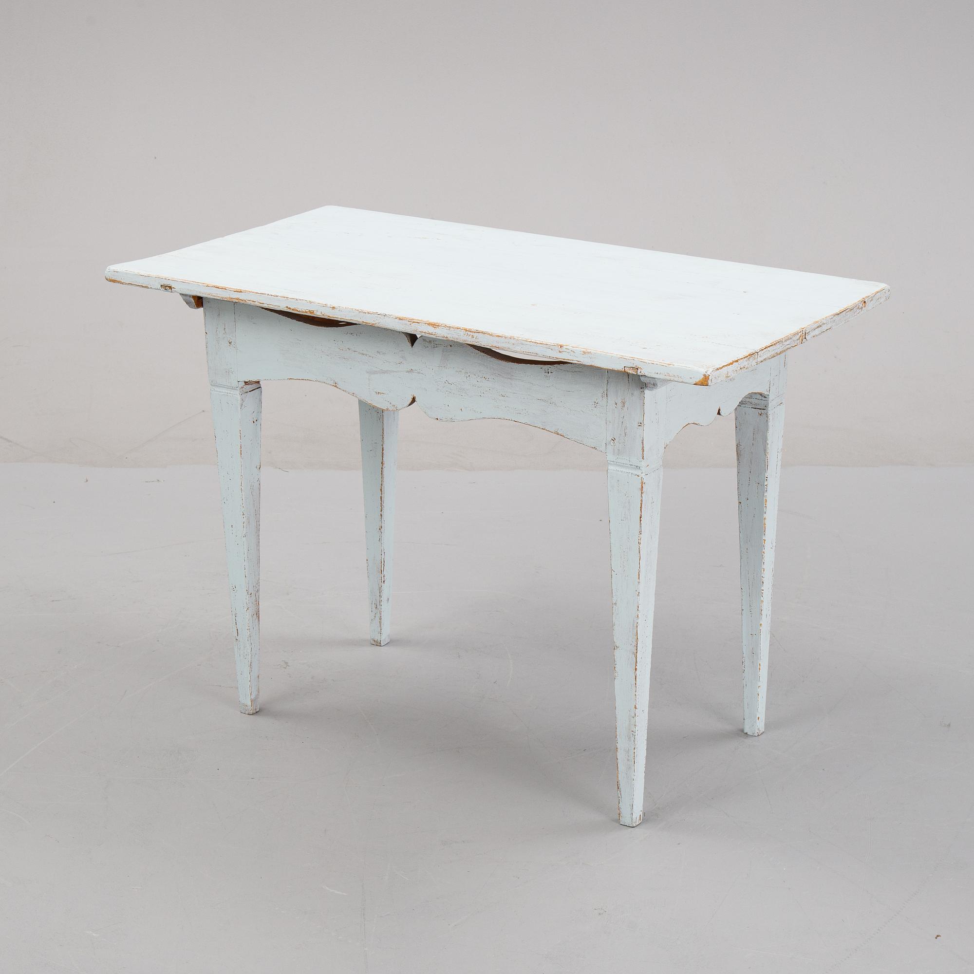 A painted table, 19th Century.