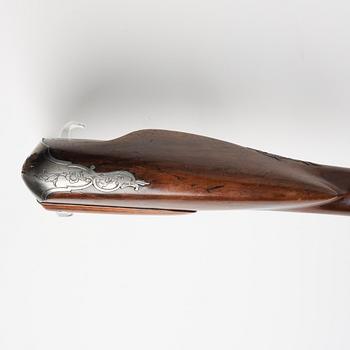 A flintlock gun by Jakob Nusbaum Stockholm, (1731-1784).