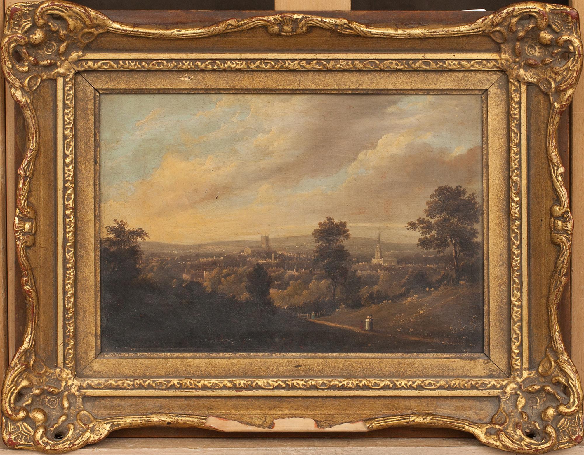 OKÄND KONSTNÄR 1800/1900-TAL , oljemålning landskap.