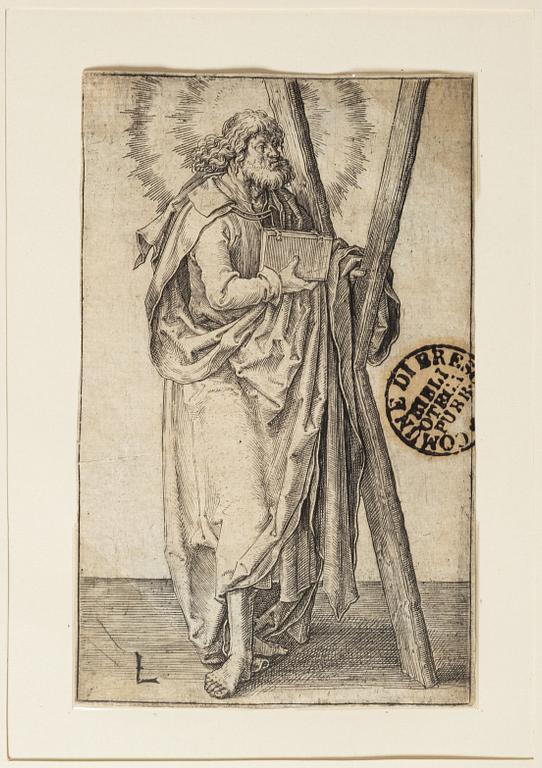 Lucas van Leyden, The Evangelist John from The Four Evangelists, The Apostels Andreas and Johannes from Christ and the Apostles.