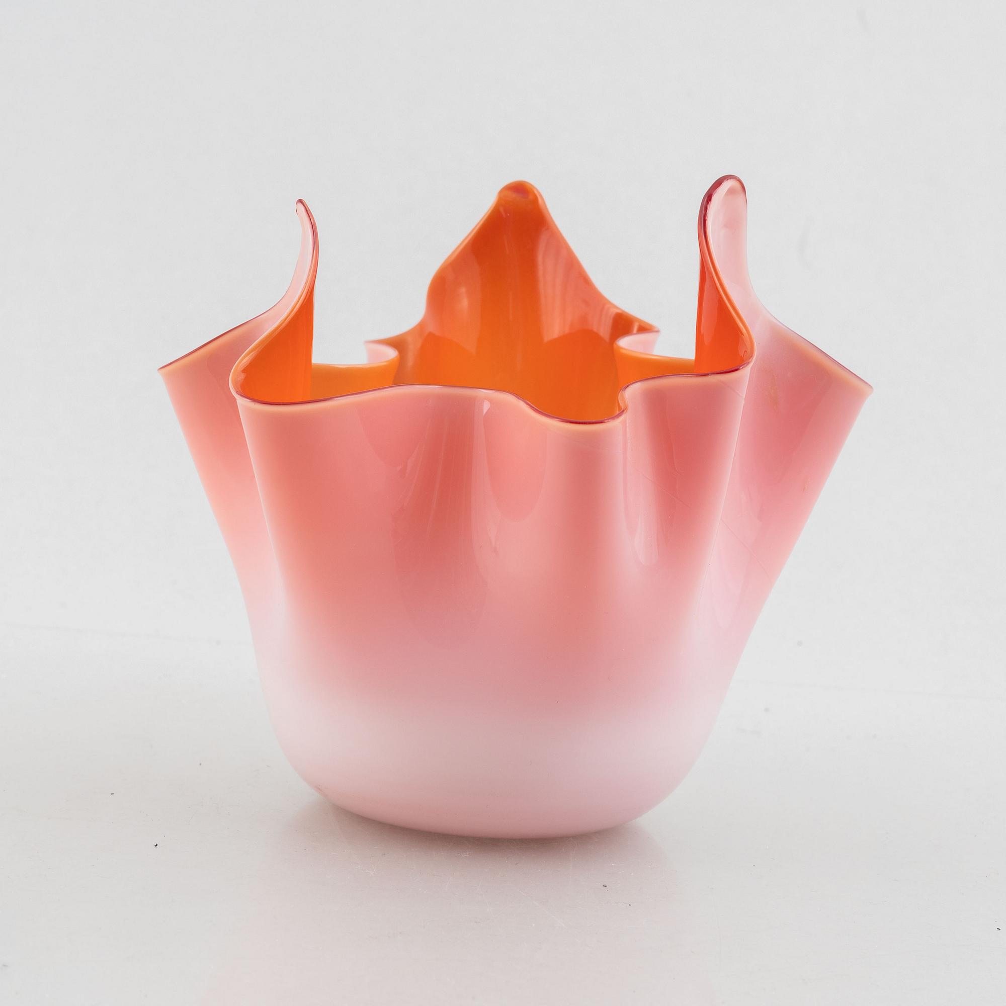 Vase, glass, Avem, Murano, Italy, circa the mid-20th century.