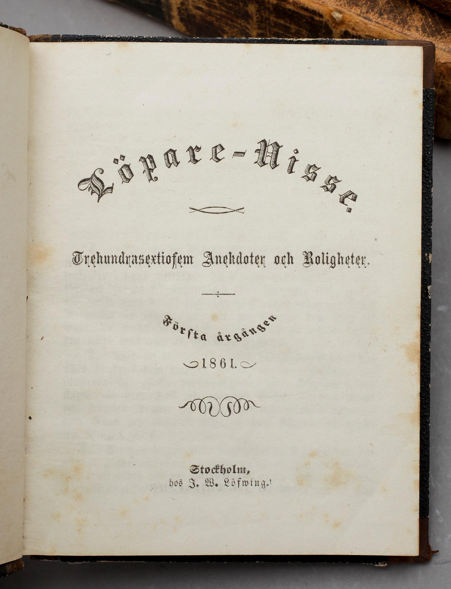BÖCKER, 5 st, bla "Konsten at lefwa länge" av Christ.Wilh. Hufeland, Stockholm 1798.