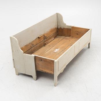 A painted sofa, 19th Century.