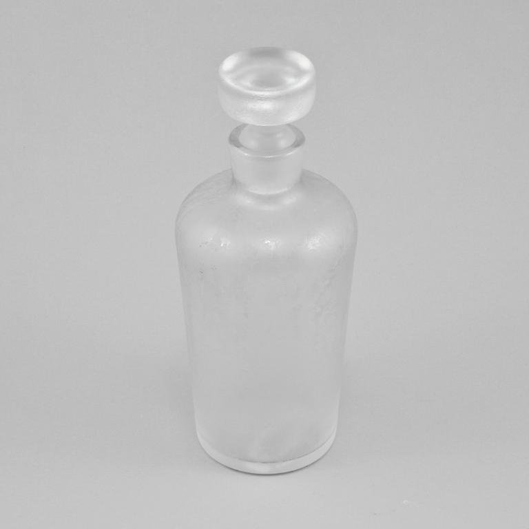KARAFF, glas, troligen "Iced", Vicke Lindstrand, Orrefors, 1900-tal.