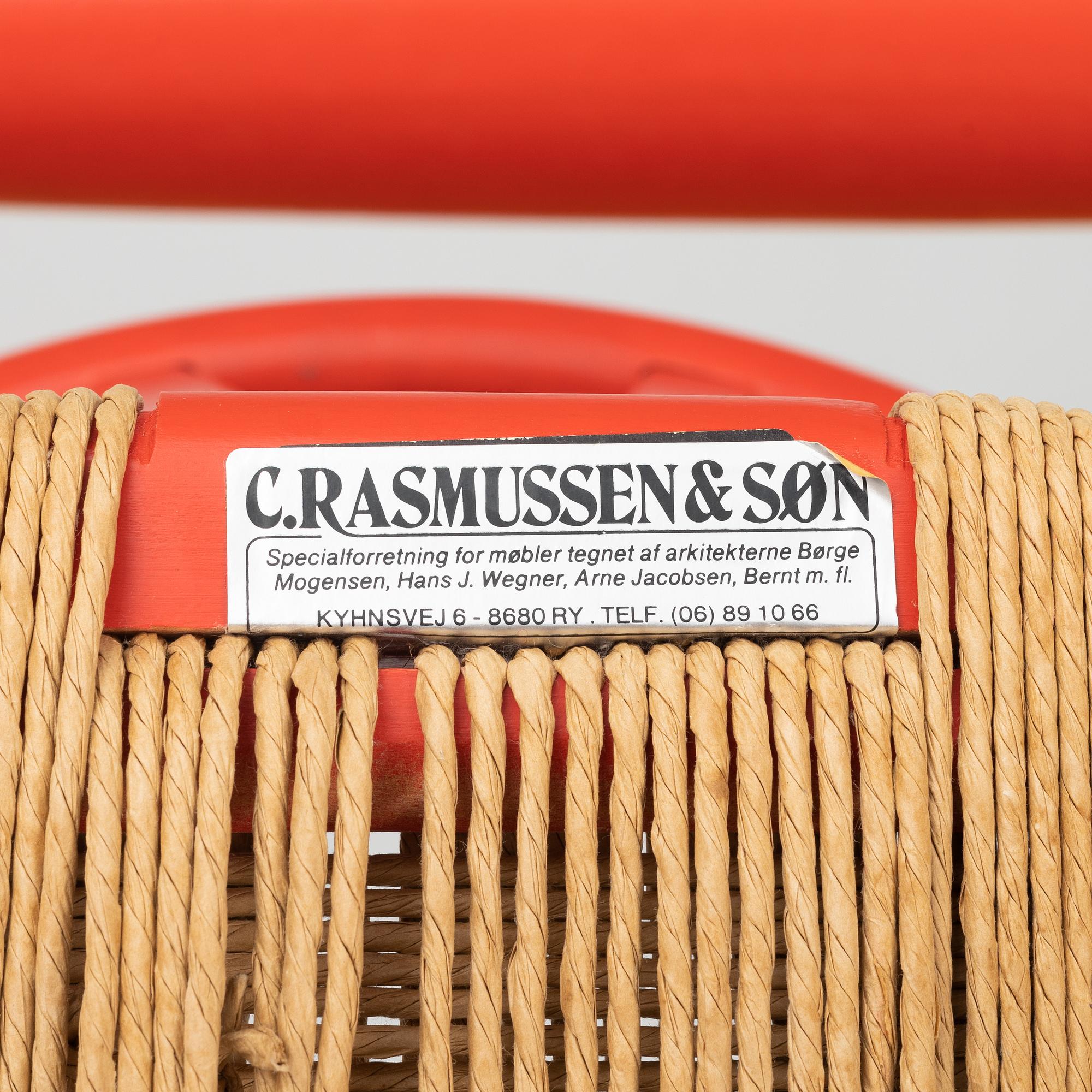 Hans J. Wegner, six model CH-24 chairs, Carl Hansen & Son, Denmark, end of the 20th century.