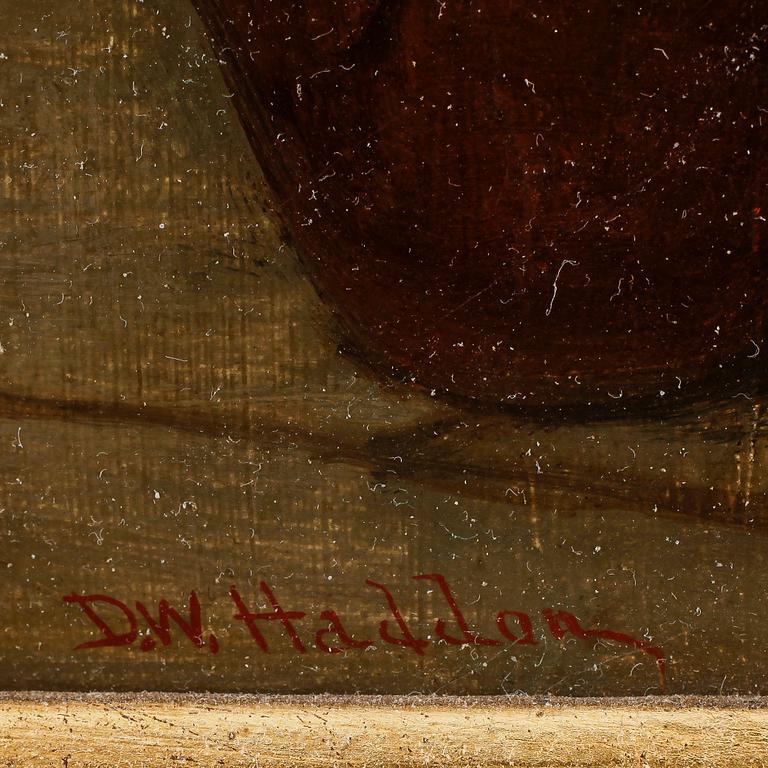DAVID W. HADDON, olja på duk, signerad.