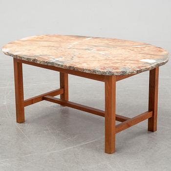 An agate top Swedish Modern coffee table, 1940's/50's.