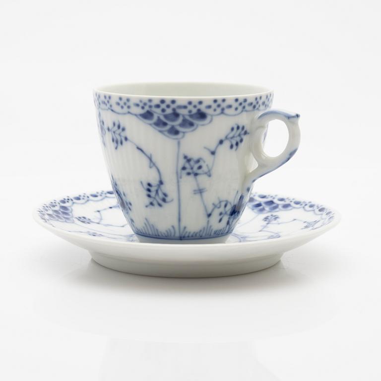 Royal Copenhagen, service pieces, 15 pcs, porcelain, "Blue Fluted", Denmark.