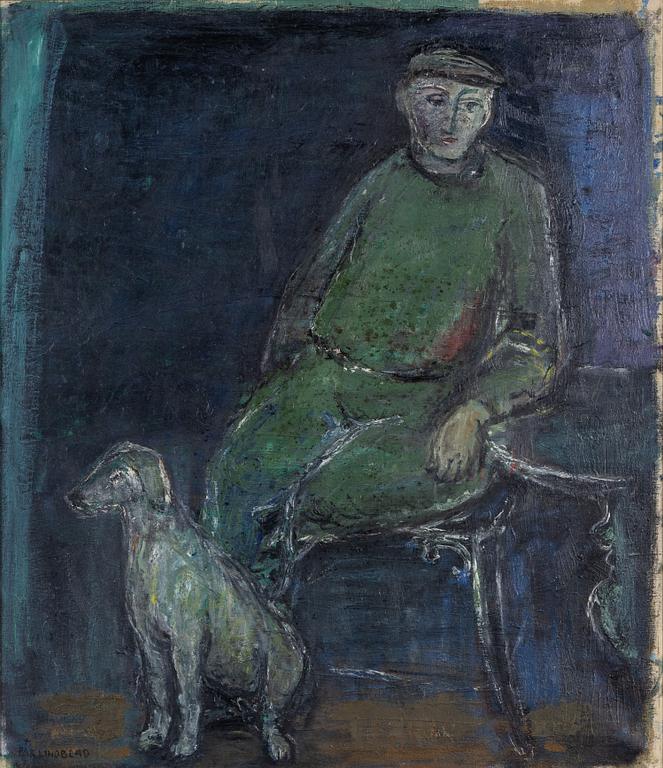 Pär Lindblad, oil on canvas, signed Pär Lindblad and dated Paris Aout 47 on verso.