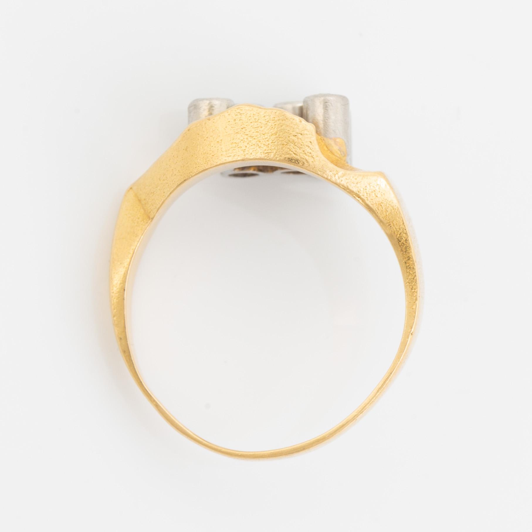Ring, Lapponia, 18K guld med briljantslipade diamanter.