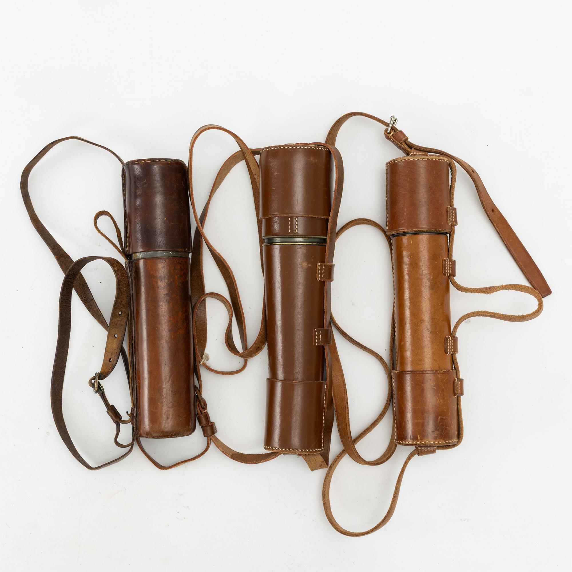 Three Telescopes. military, of which one by J L Rose Uppsala, 18th/19th century.