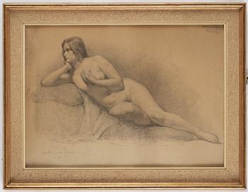 Ernst Josephson, pencil, signed Ernst Josephson and dated oktober 1873.