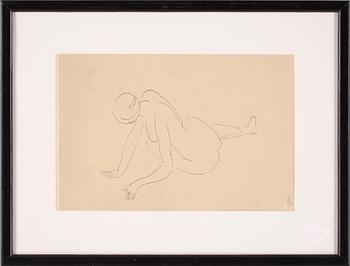 Isaac Grünewald · ISAAC GRÜNEWALD, tuschteckning, signerad.