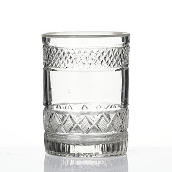 Seltzer glass, twelve pieces, Sweden, turn of the 20th century, Empire style.