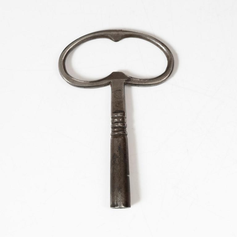 A table clock, the dial signed anders Moberg, Sweden, 19th century.