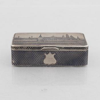 Dosa, silver med niellodekor, Moskva, Ryssland 1888.