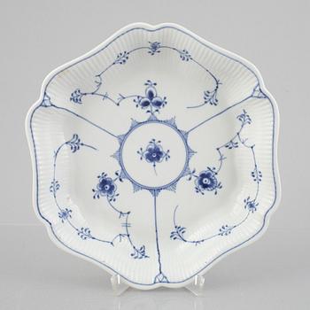 A 'Blue Fluted Plain' porcelain dish, Royal Copenhagen, model 2195, 1957.