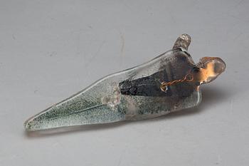 SKULPTUR, glas, Bertil Vallien, unique. Kosta Boda, bok medföljer.