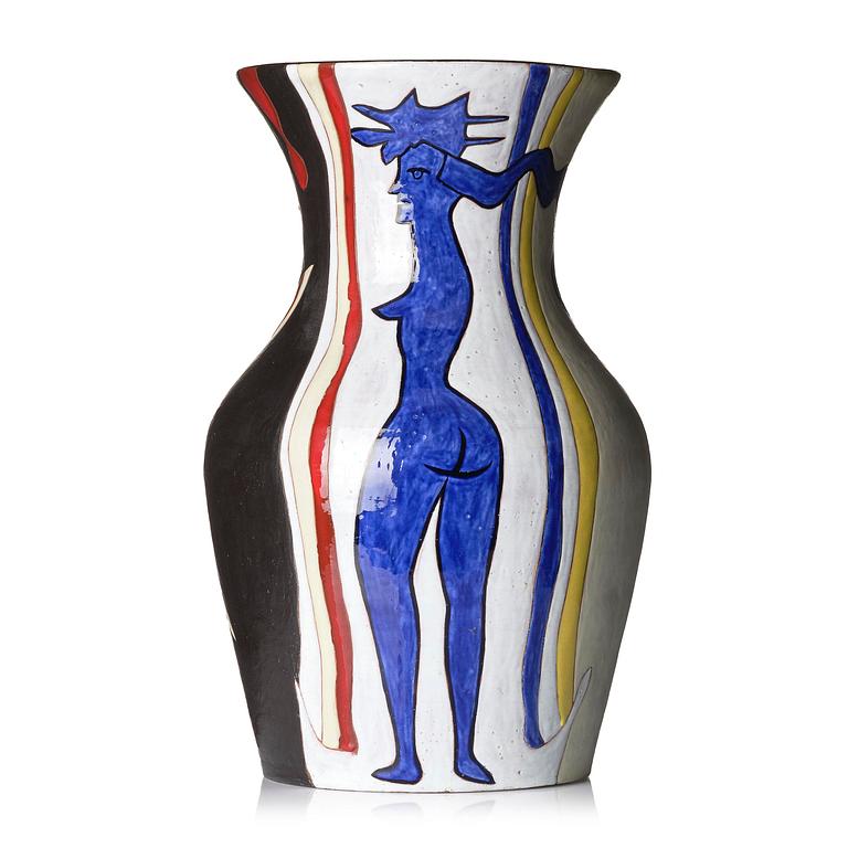 Jean Lurçat, golvvas, glaserat och bemålat lergods, ed. 10/25, Sant Vicens, Perpignan, Frankrike ca 1950.