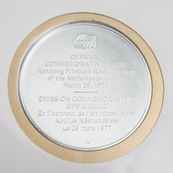 SAMLARMYNT, 36 st, sterlingsilver. Total vikt ca 1080 g.