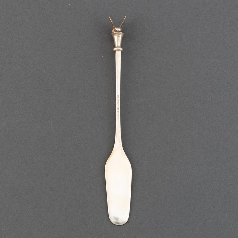 A WA Bolin silver honey-spade, marked in Stockholm 2007.