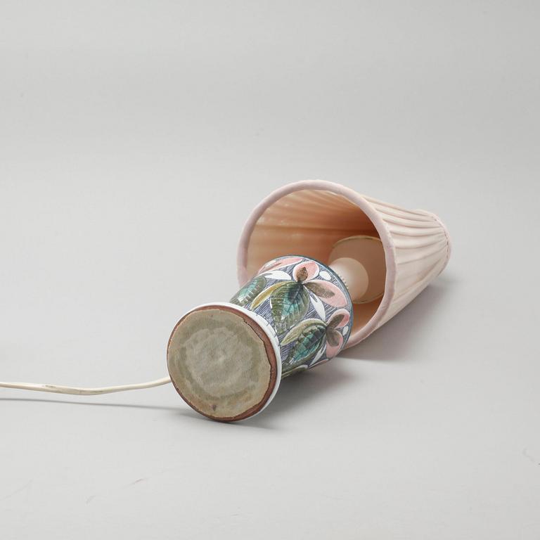 A dish and a table lamp by Marian Zawadzki for Tilgmans, second half of the 20th century.