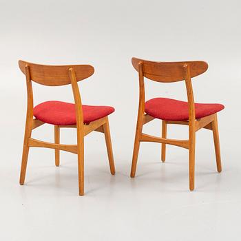 Hans J. Wegner, six 'Spisestolen / CH-23' chairs, Carl Hansen & Son, Odense, Denmark.