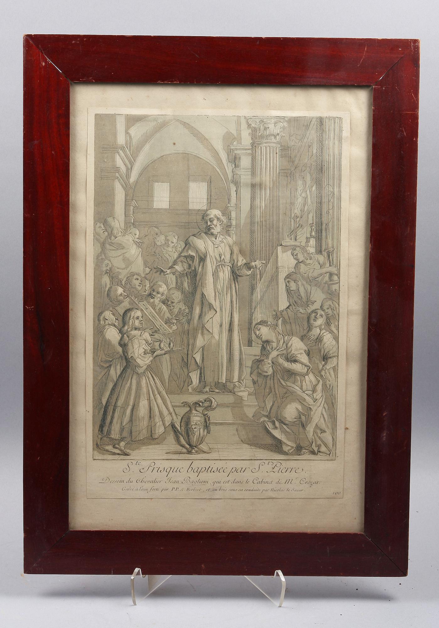 TUSCHLAVERING samt GRAVYRER, 3 delar 1700/1800-tal.