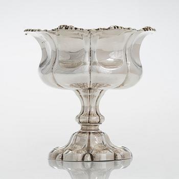 A parcel-gilt sugar bowl, maker's mark of Anders Wilhelm Felixsson, Loviisa, Finland 1860.