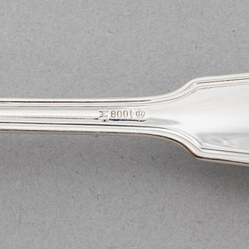 Koch & Bergfeld, a silver cutlery set, model Altfaden, Germany, second half of the 20th Century (71 pieces).