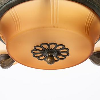 Malmö Metallvarufabrik, attributed to, a ceiling lamp, 1930s.