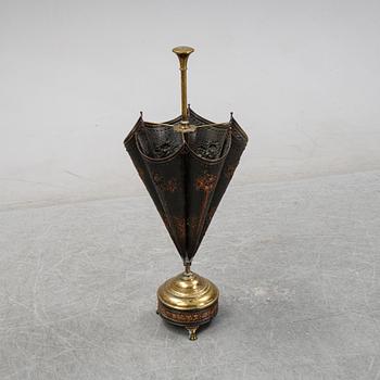 A brass and copper umbrella stand, first half of the 20th Century.