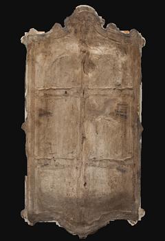 VÄGGPLATTA, flintgods, 1800/1900-tal.