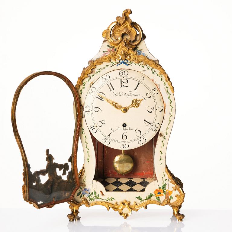 A Swedish 18th century Rococo bracket clock by H. Wessman, master 1787.