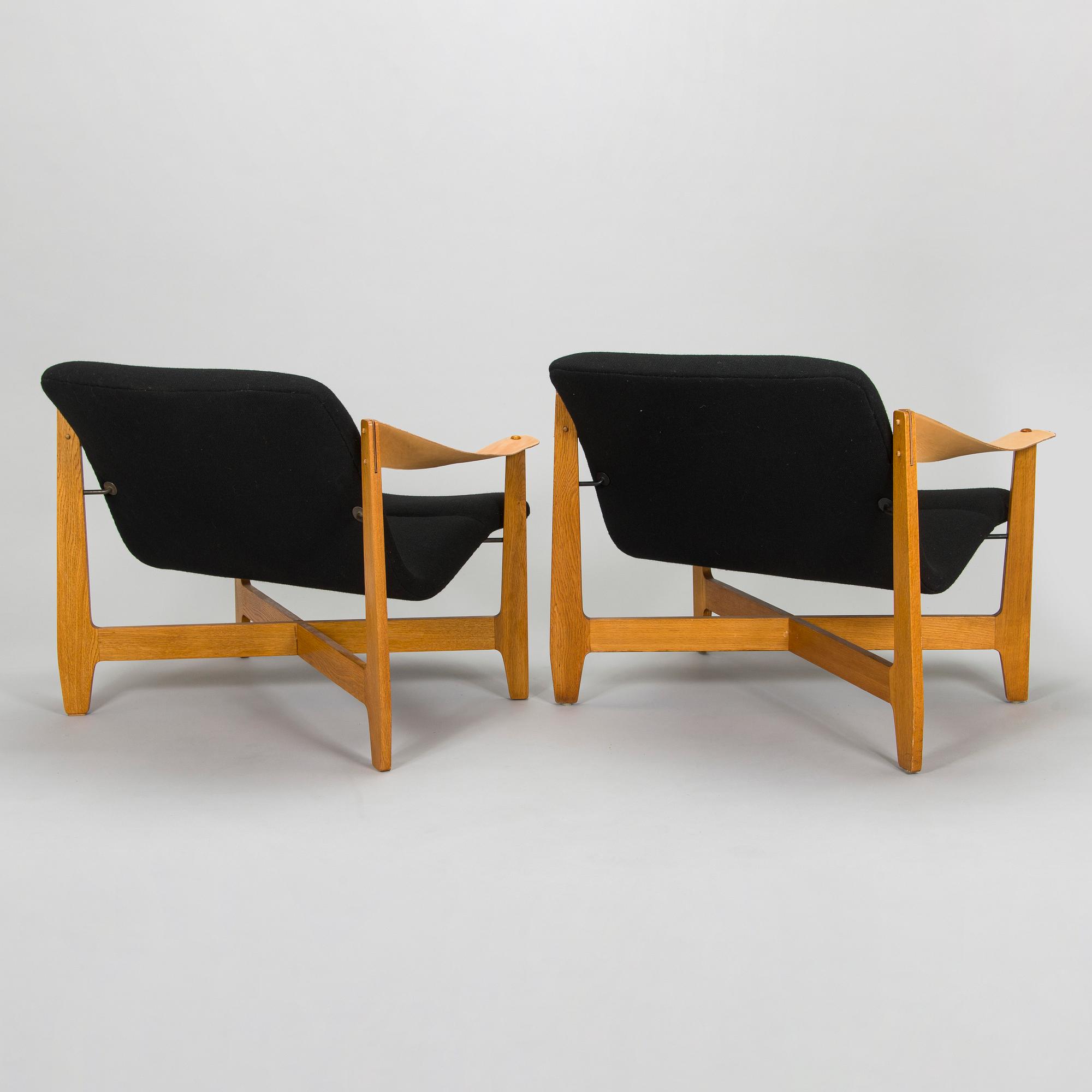 Antti Nurmesniemi, fåtöljer, ett par, modell 418, för Artek, 1950-tal.