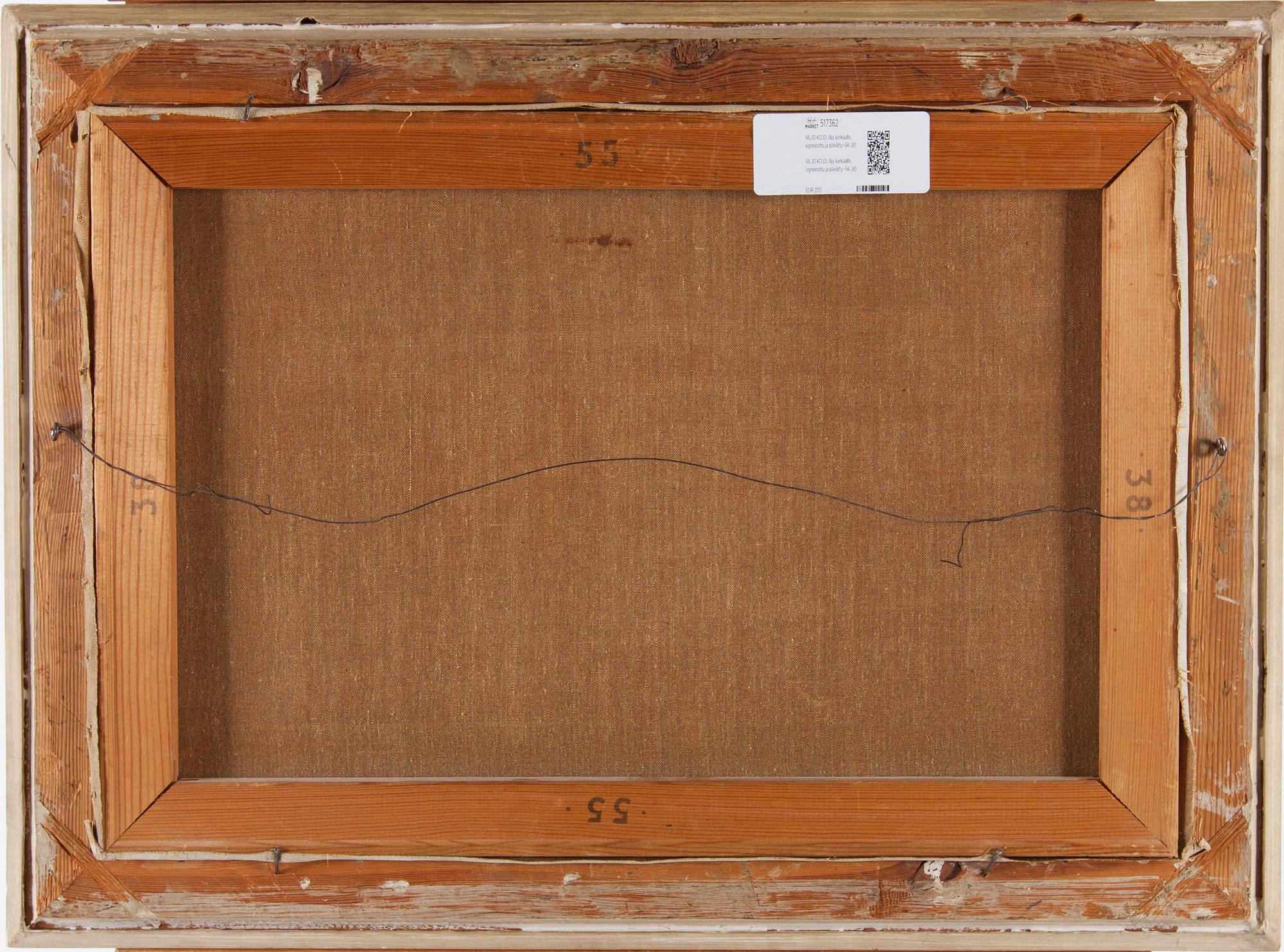 VILJO KOJO, öljy kankaalle, signeerattu ja päivätty -54.