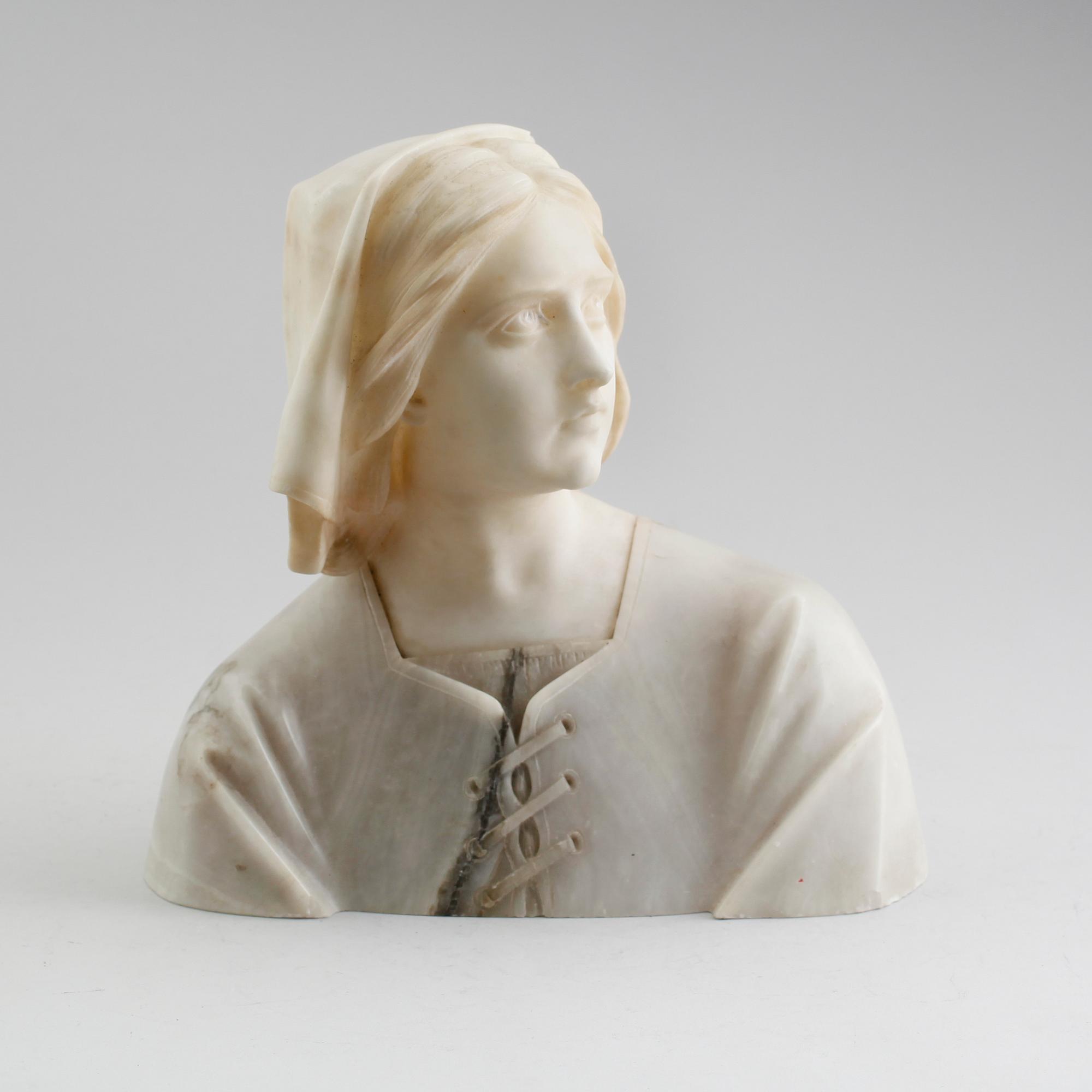 SKULPTUR, alabaster, Italien, 1900-tal.