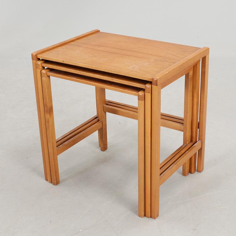 SATSBORD, 3 delar, teak, 1900-talets andra hälft.