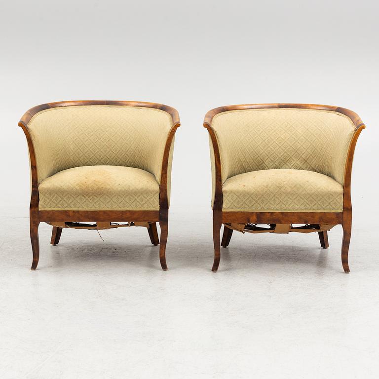 A pair of armchairs, 1920's/30's.