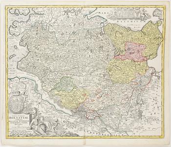 GRAVYRER, 6 st, Johan Babtista Homann, 1700-tal.