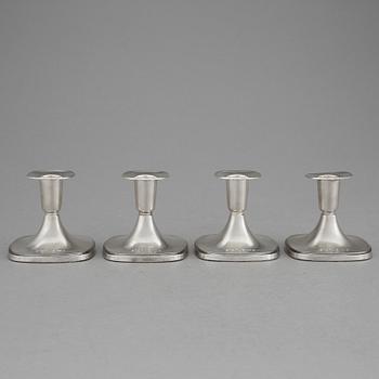 LJUSSTAKAR, 4 st, silver. Tore Eldh, Ceson, Göteborg, 1992.
